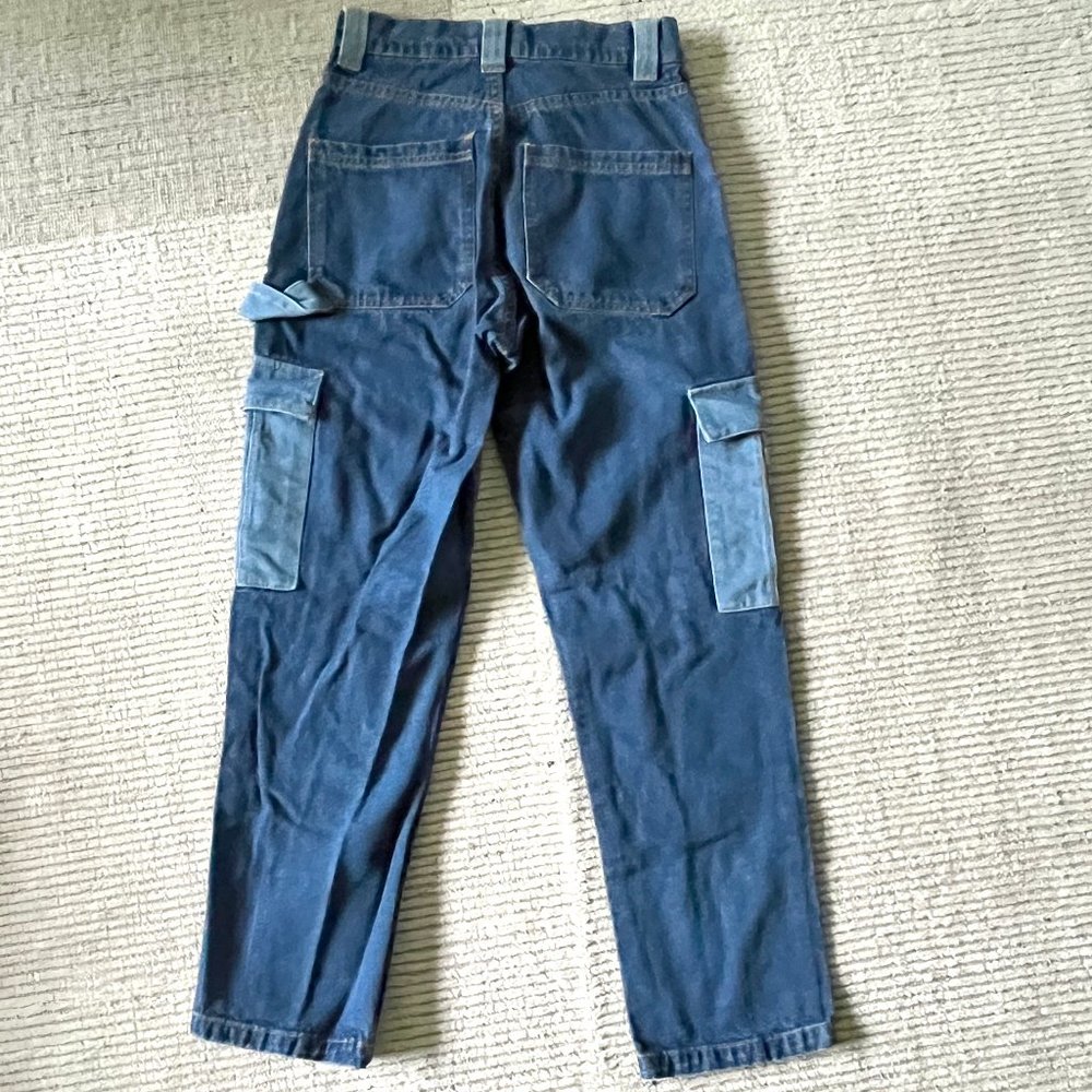 PacSun Two-Tone, High-Rise Woman’s Cargo Skate “Mom” Jeans - Picture 3 of 3